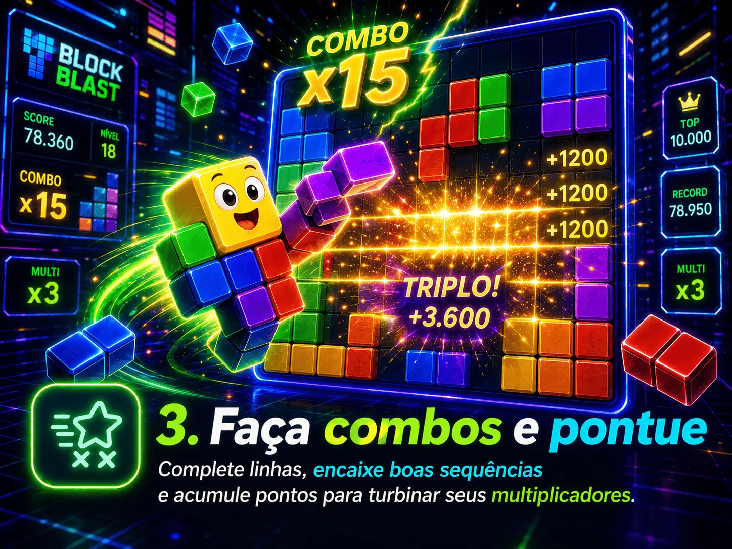 3. Faça Combos e Pontue